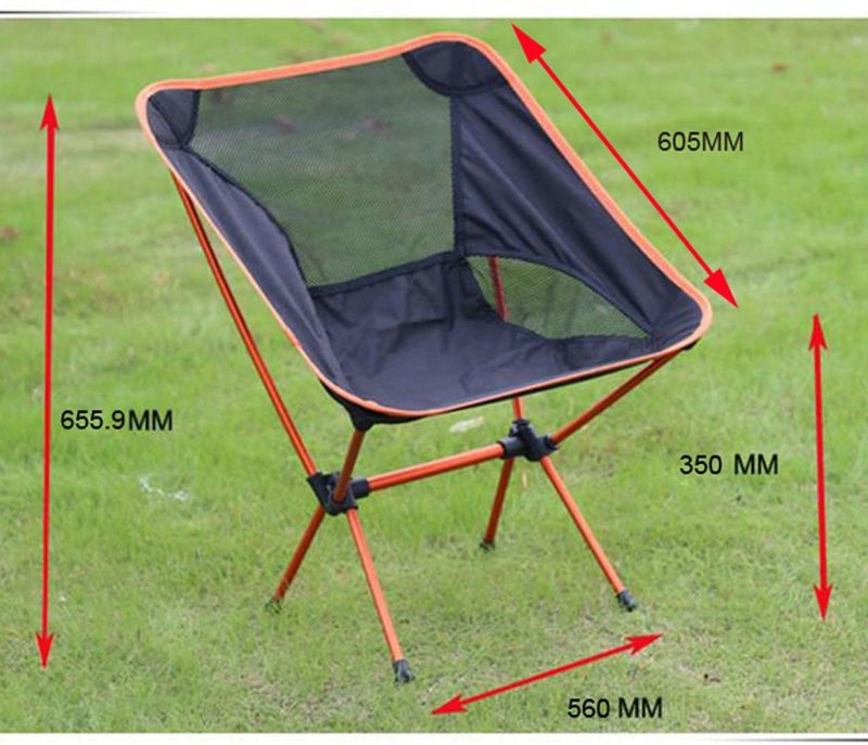 Load image into Gallery viewer, Ultralight Aluminum Alloy Folding Camping Camp Chair Outdoor Hiking Red
