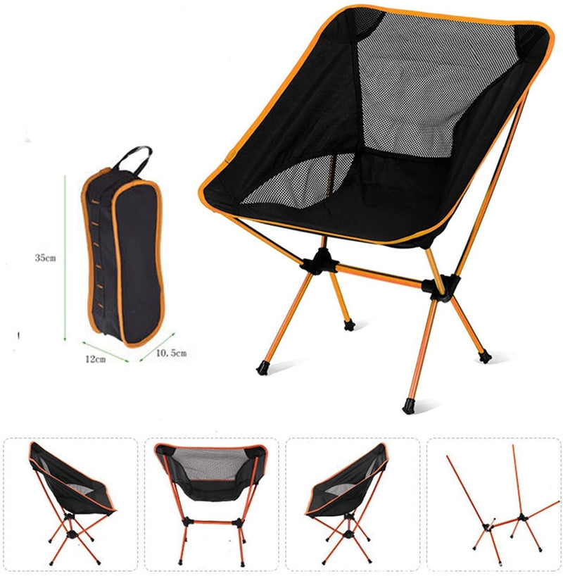 Load image into Gallery viewer, Ultralight Aluminum Alloy Folding Camping Camp Chair Outdoor Hiking Red
