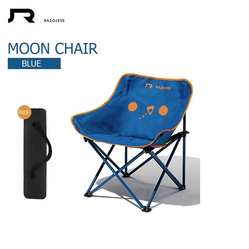 Load image into Gallery viewer, RAZOJESS Moon Chair for Outdoor Camping Fishing Picnic Blue
