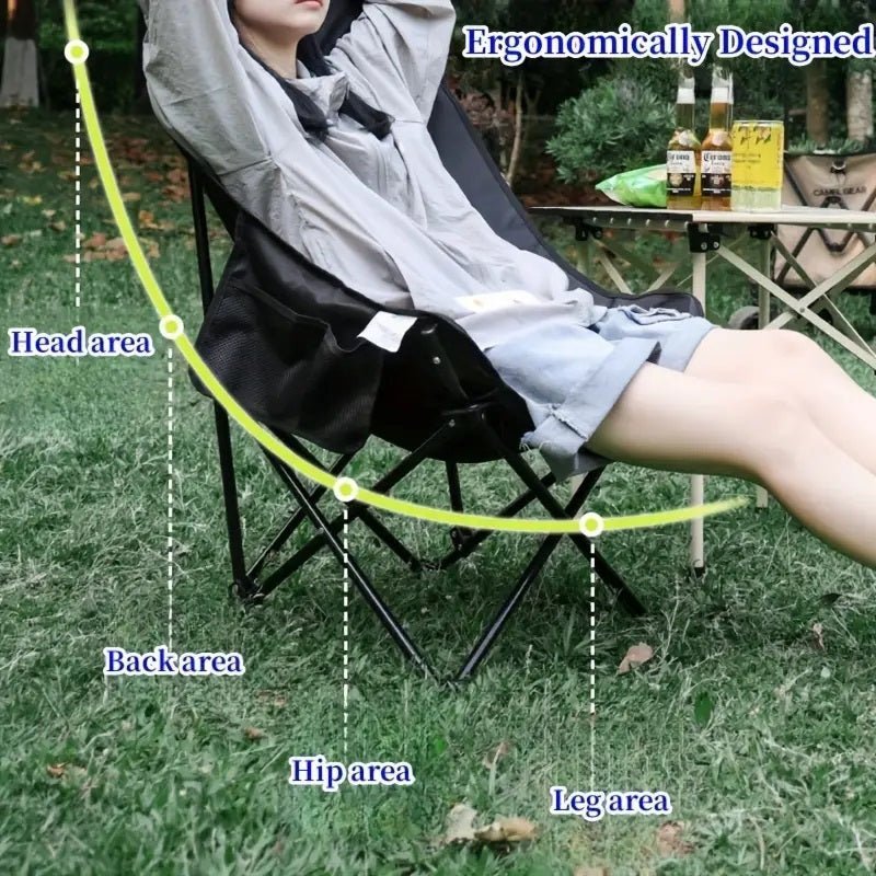 Load image into Gallery viewer, RAZOJESS Moon Chair for Outdoor Camping Fishing Picnic Blue
