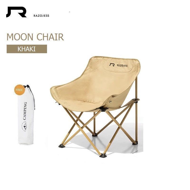 Load image into Gallery viewer, RAZOJESS Moon Chair for Outdoor Camping Fishing Picnic Khaki
