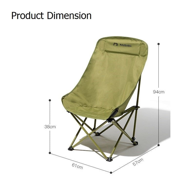 Load image into Gallery viewer, RAZOJESS Enlarged Moon Chair for Outdoor Camping Fishing Picnic Sky Blue
