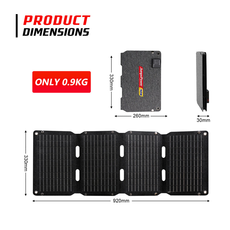 Load image into Gallery viewer, 40W Solar Panel Portable Charger JumpsPower Power Generator Foldable
