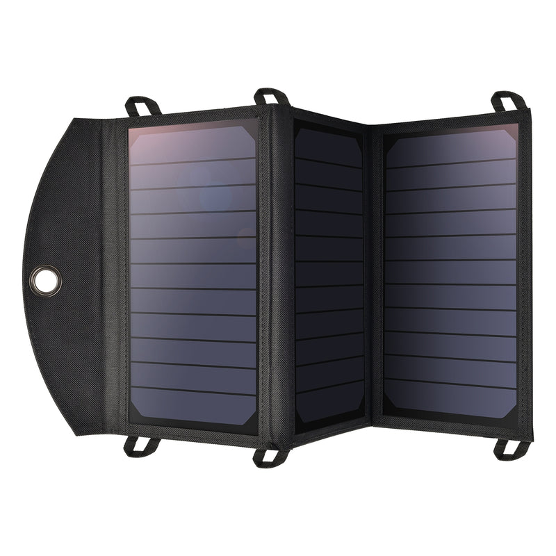 Load image into Gallery viewer, CHOETECH SC001 19W Portable Solar Panel Charger SunPower Panels Dual USB Charger for Camping/RV/Outdoors
