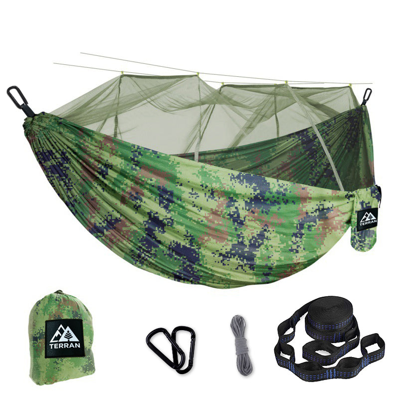 Load image into Gallery viewer, TERRAN Camping Hammock with Mosquito Net - Camouflage
