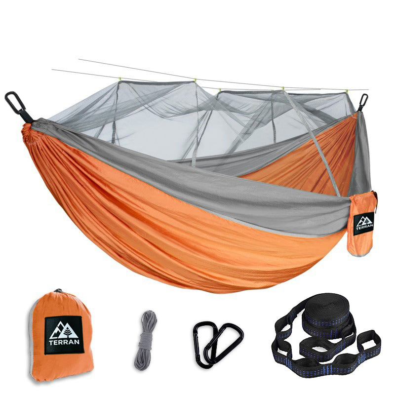 Load image into Gallery viewer, TERRAN Camping Hammock with Mosquito Net - Orange
