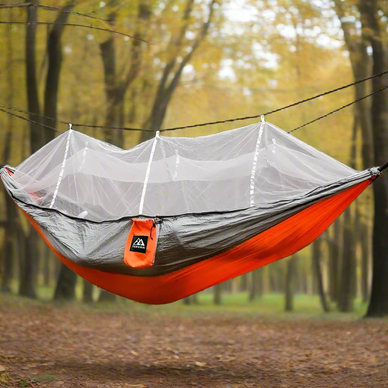 Load image into Gallery viewer, TERRAN Camping Hammock with Mosquito Net - Orange
