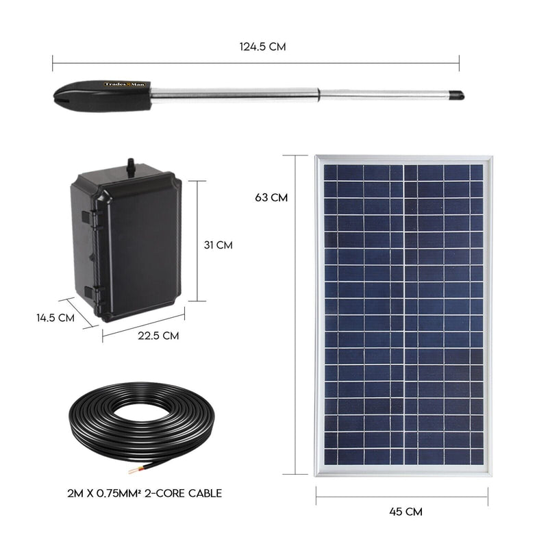 Load image into Gallery viewer, Double Swing Gate Opener Automatic Full Solar Power Kit Remote Control
