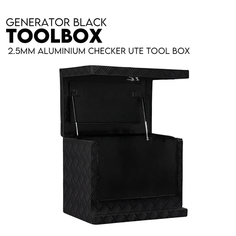 Load image into Gallery viewer, Black Aluminium Generator Toolbox Ute Tool Box Trailer Canopy Tool Box 62x40x50 cm
