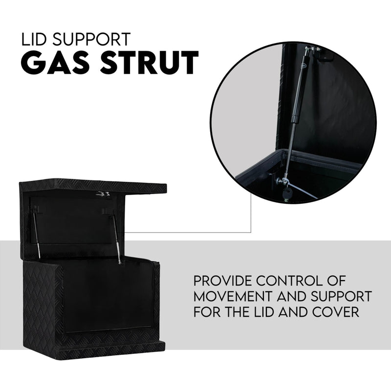 Load image into Gallery viewer, Black Aluminium Generator Toolbox Ute Tool Box Trailer Canopy Tool Box 62x40x50 cm
