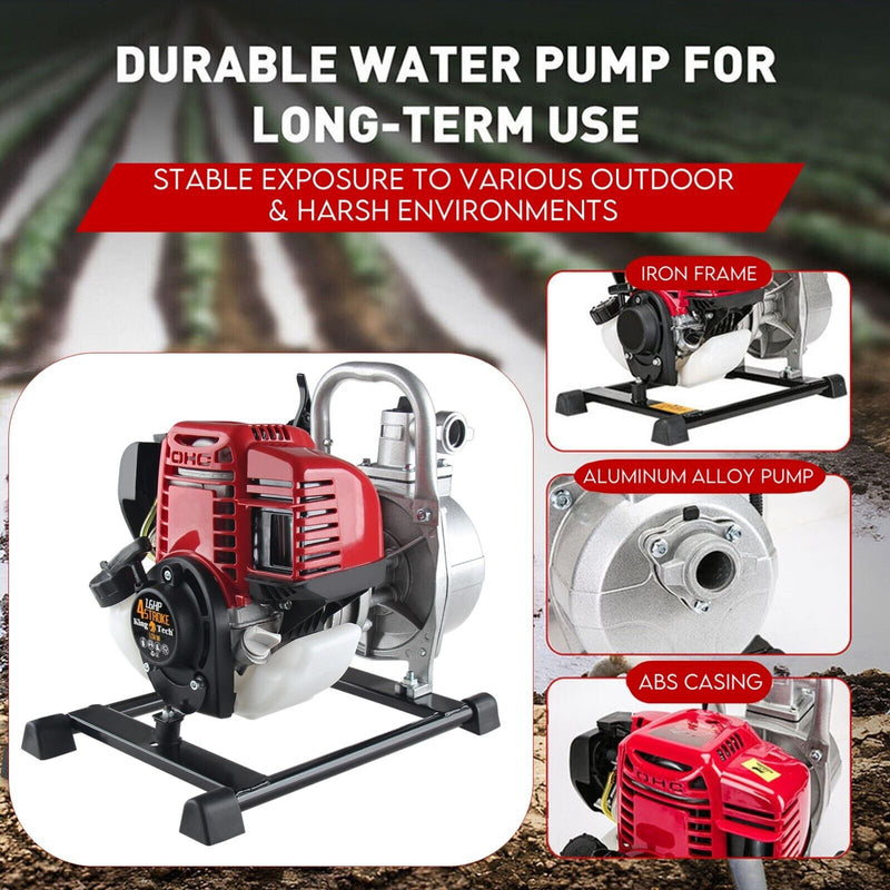 Load image into Gallery viewer, Portable 4-Stroke Petrol Water Pump 1.6HP
