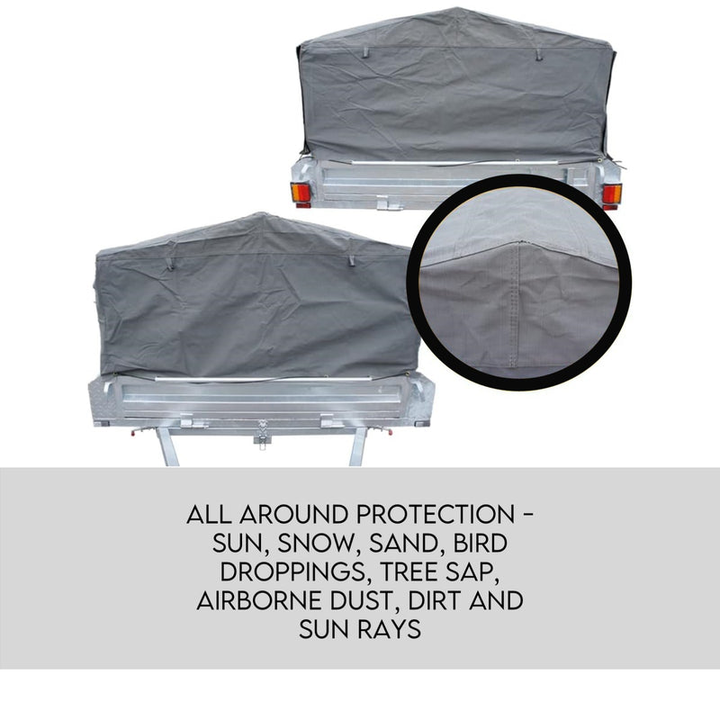 Load image into Gallery viewer, Box Cage Trailer Cover Canvas Tarp for 7x4 600mm High Cage Premium Quality 2 ft
