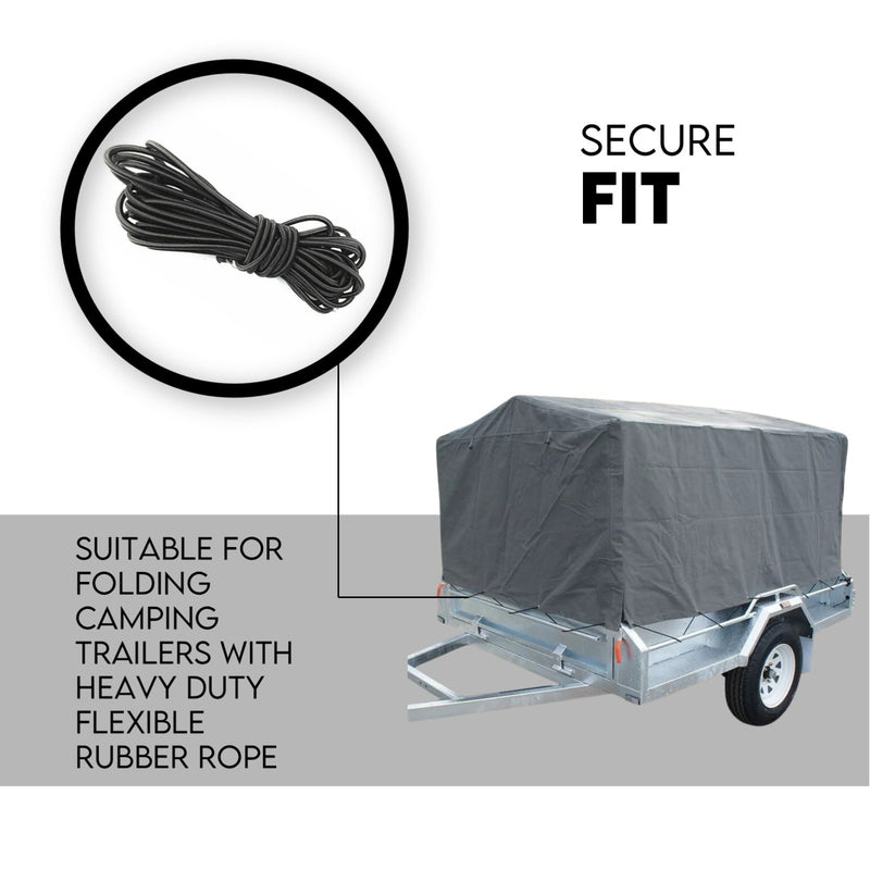 Load image into Gallery viewer, Box Cage Trailer Cover Canvas Tarp for 7x4 600mm High Cage Premium Quality 2 ft
