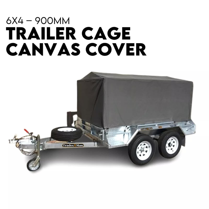 Load image into Gallery viewer, 900mm Trailer Cage Canvas Tarp Cover for 6x4 High Quality Cage Universal 3 foot
