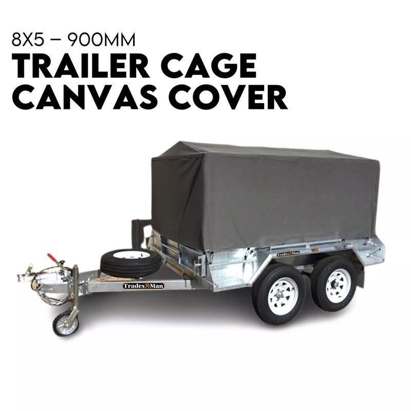 Load image into Gallery viewer, 8X5 BOX TRAILER CAGE CANVAS COVER (900mm) 3 FOOT Thick Rip Resistant Waterproof
