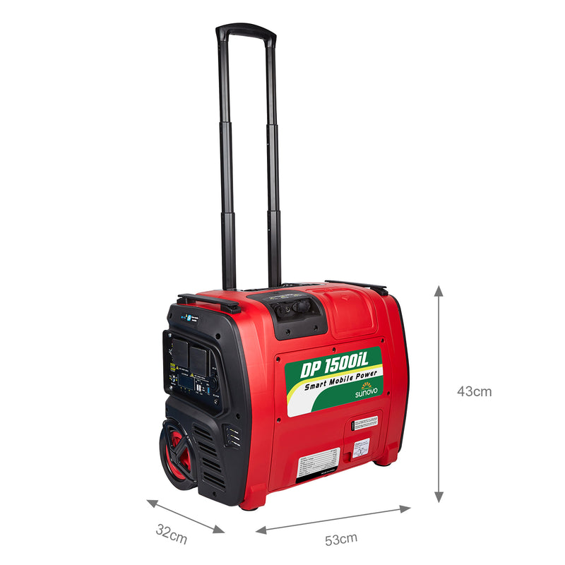 Load image into Gallery viewer, Sunovo 1500W Portable Power Station Solar Inverter Generator
