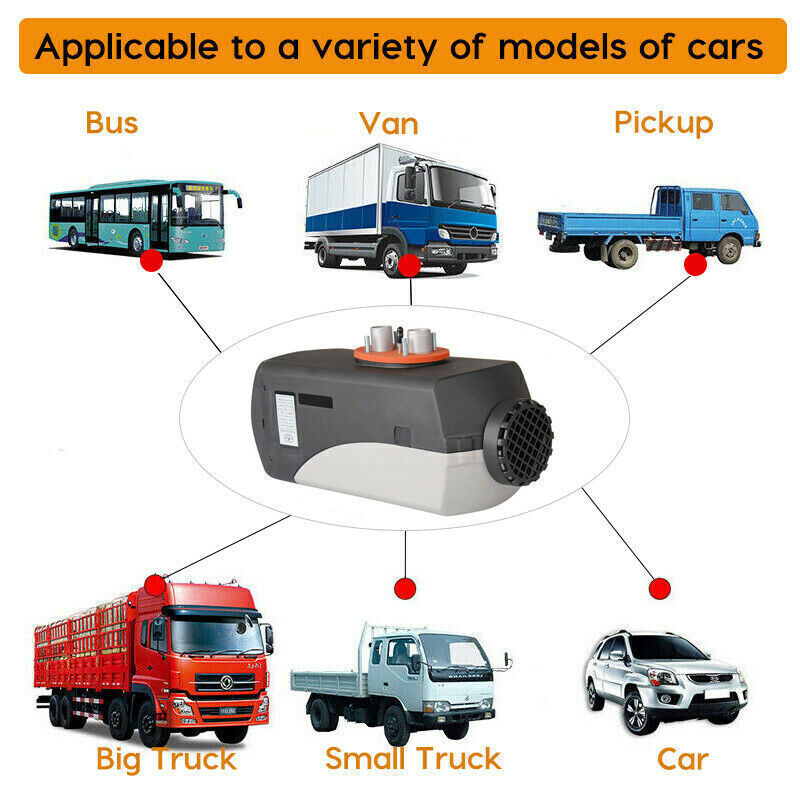 Load image into Gallery viewer, Diesel Air Heater 12V 5KW LCD Display Tank Remote Control Thermostat Caravan Motorhome 10L
