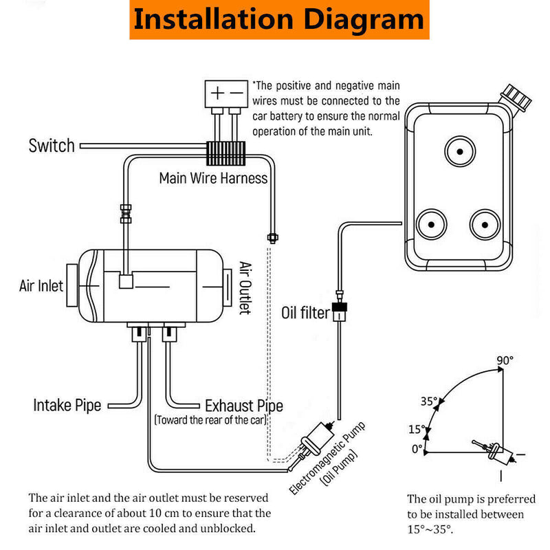 Load image into Gallery viewer, Diesel Air Heater 12V 5KW LCD Display Tank Remote Control Thermostat Caravan Motorhome 10L
