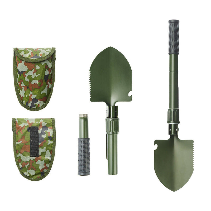 Load image into Gallery viewer, Survival Spade Camping Compass Mini Folding Shovel comes with carrying pouch
