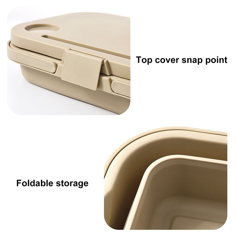 Load image into Gallery viewer, 3 In 1 Folding Camping Storage Box Outdoor Food Fruit Container Picnic Table Basket
