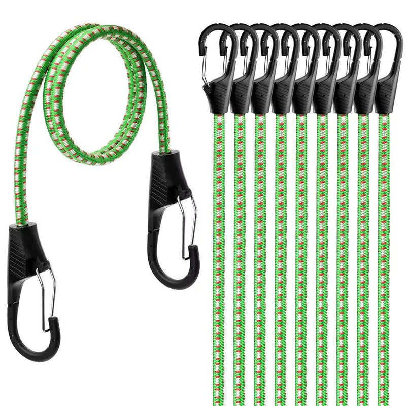 Load image into Gallery viewer, 10-Piece Bungee Cords With Hook 40inch Outdoor Elastic Bungee Straps Luggage
