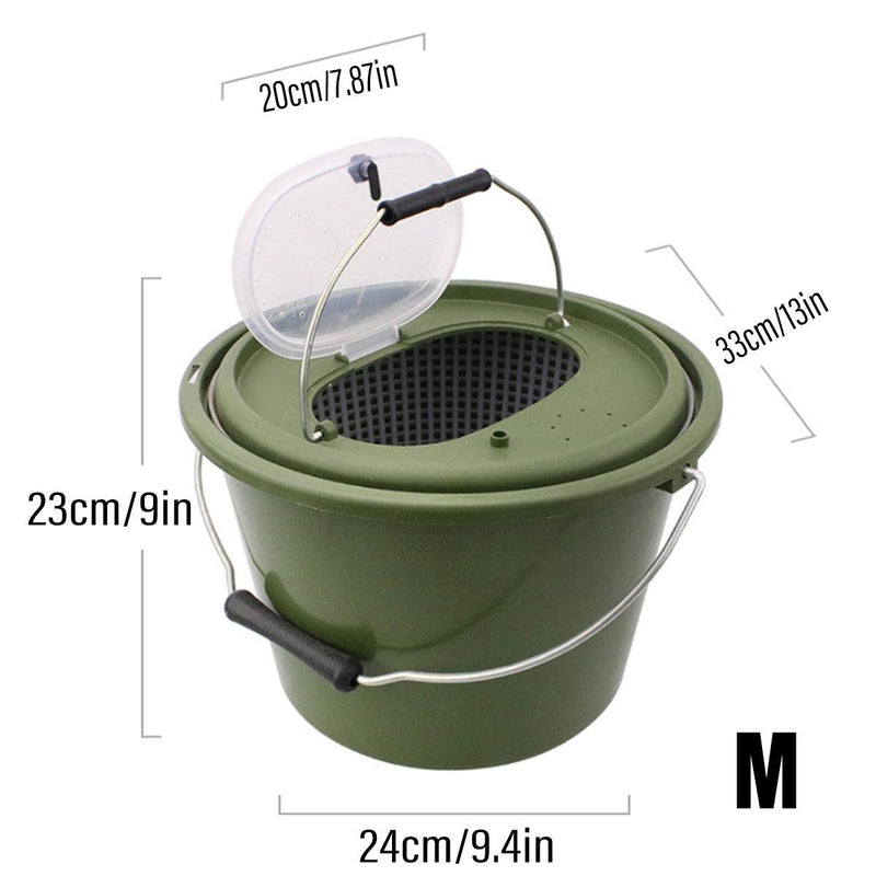 Load image into Gallery viewer, Portable Double Live Fish Bucket Breathable Fish Storage Container for Fishing - S
