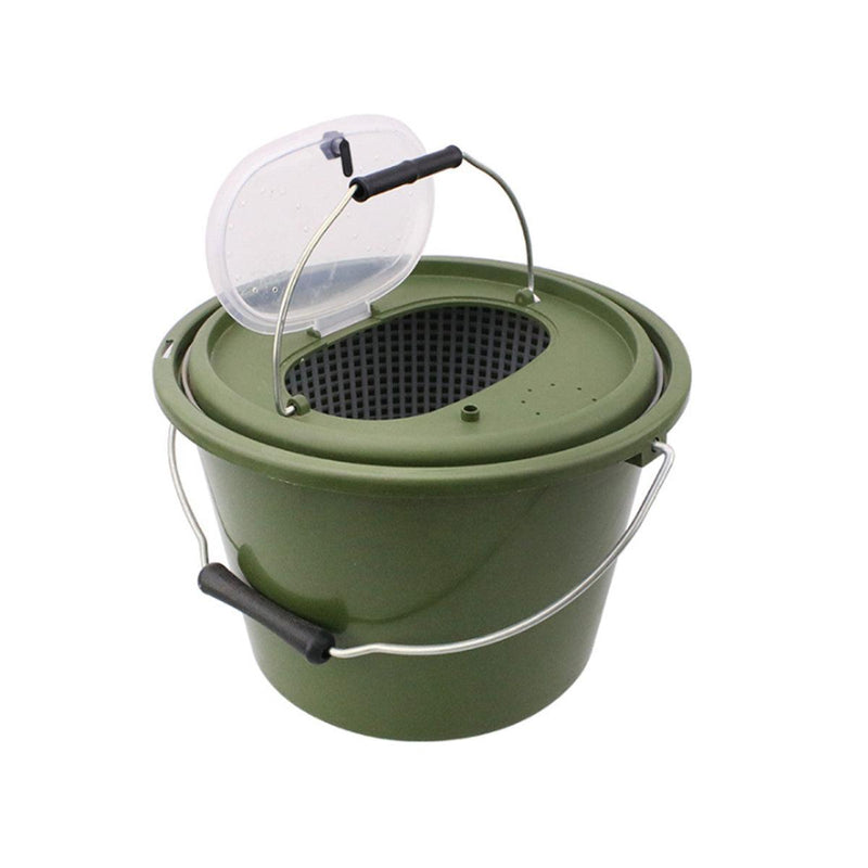 Load image into Gallery viewer, Portable Double Live Fish Bucket Breathable Fish Storage Container for Fishing - S
