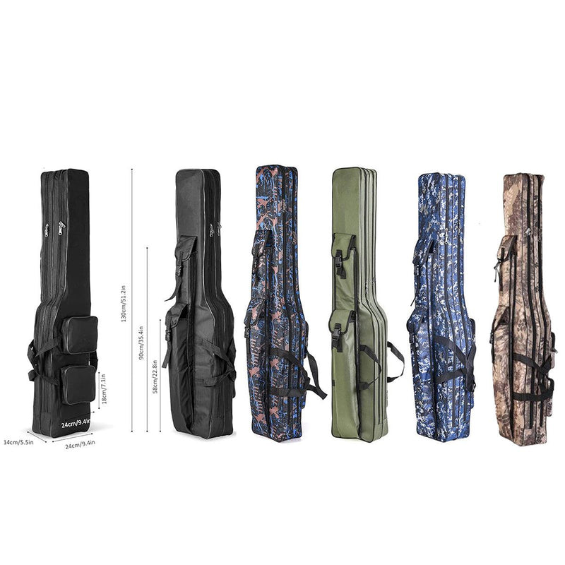Load image into Gallery viewer, 130cm Big Belly Fishing Tackle Bag Rod Storage Carry Case Outdoor Fishing Bag - Black

