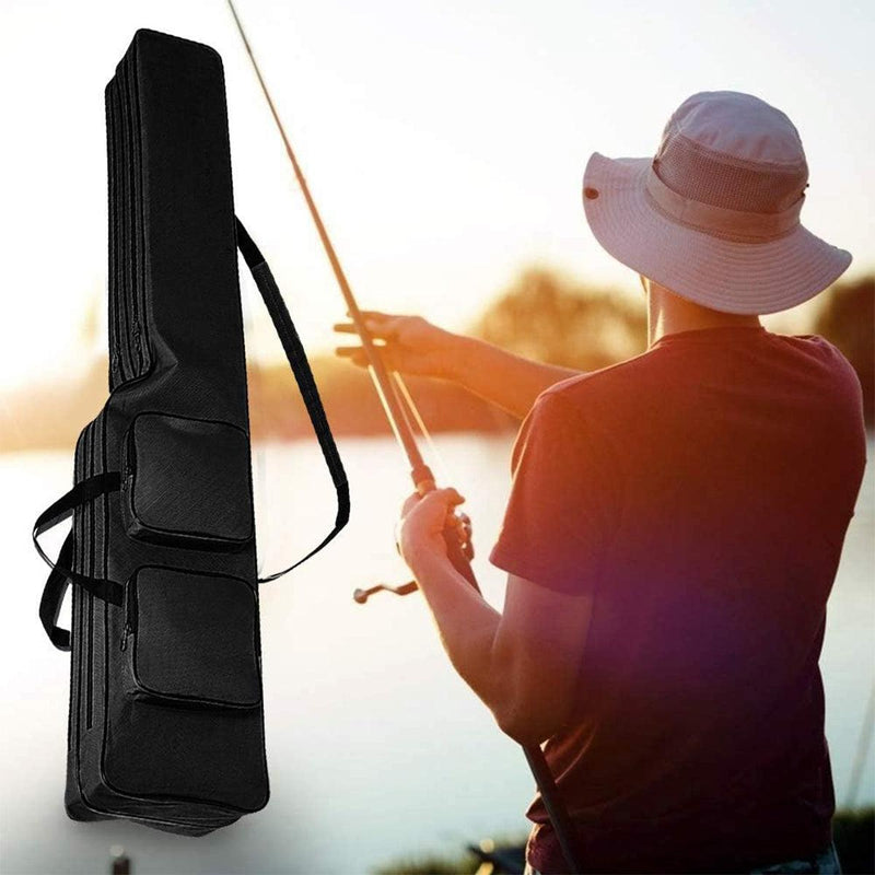 Load image into Gallery viewer, 130cm Big Belly Fishing Tackle Bag Rod Storage Carry Case Outdoor Fishing Bag - Black
