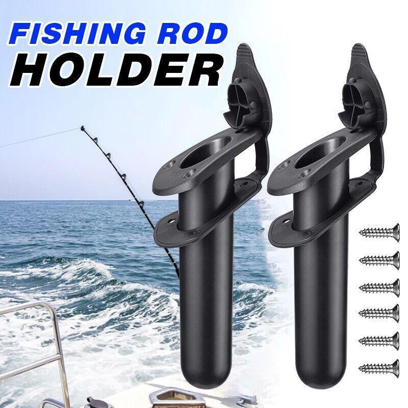 Load image into Gallery viewer, 2Pcs With Cap Cover Fishing Boat Rod Holder For Kayak Pole Bracket Flush Mount

