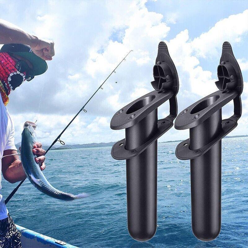 Load image into Gallery viewer, 2Pcs With Cap Cover Fishing Boat Rod Holder For Kayak Pole Bracket Flush Mount
