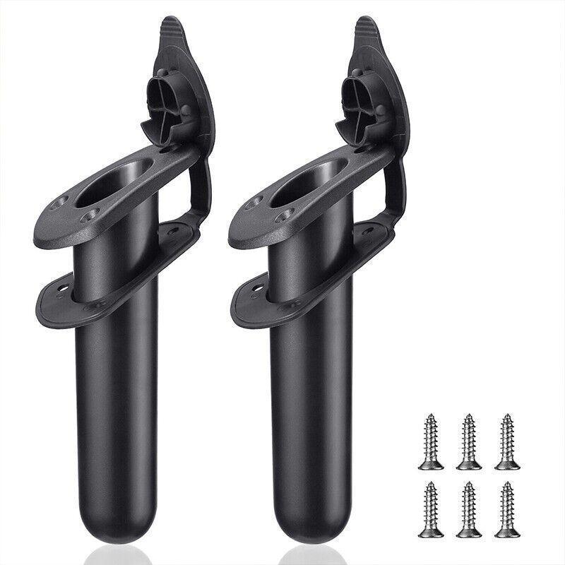Load image into Gallery viewer, 2Pcs With Cap Cover Fishing Boat Rod Holder For Kayak Pole Bracket Flush Mount

