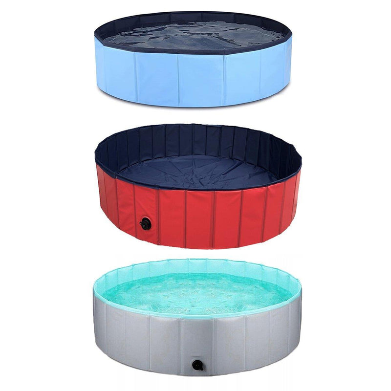 Load image into Gallery viewer, Pet Swimming Pool Foldable Portable Pool for Dogs Outdoor Summer Play - Grey-80x20cm
