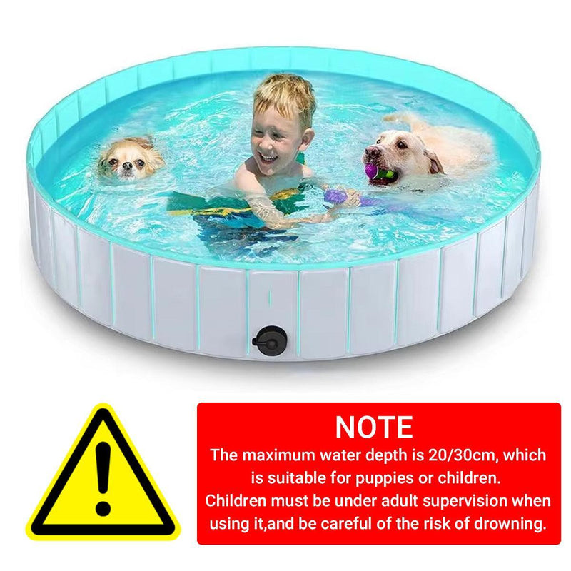 Load image into Gallery viewer, Pet Swimming Pool Foldable Portable Pool for Dogs Outdoor Summer Play - Grey-80x20cm
