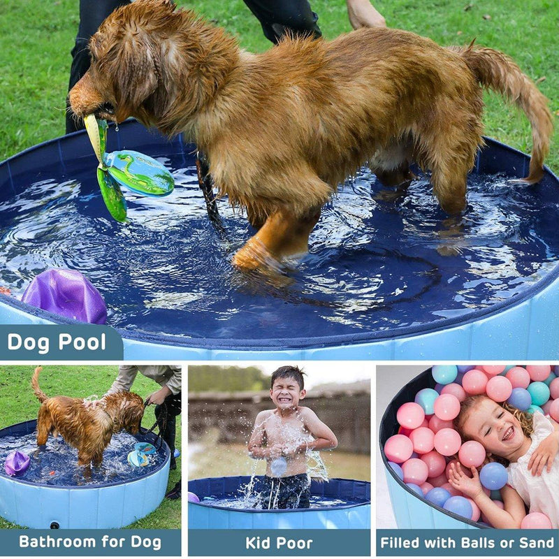 Load image into Gallery viewer, Pet Swimming Pool Foldable Portable Pool for Dogs Outdoor Summer Play - Grey-80x20cm
