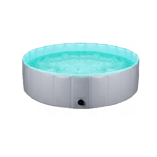 Pet Swimming Pool Foldable Portable Pool for Dogs Outdoor Summer Play - Grey-80x20cm