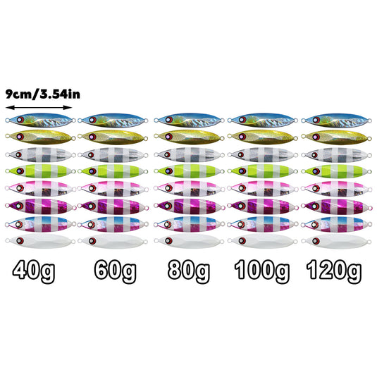 Fishing Lure Bait Set 8pcs Conical Boat Tackle Artificial Hard Bait Accessories - 100g