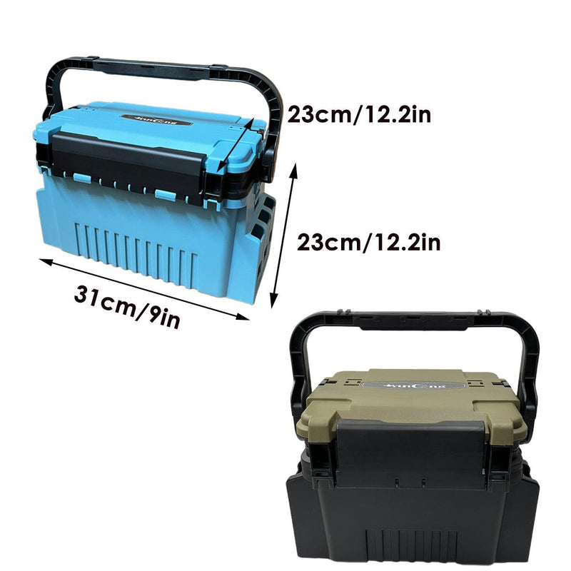 Load image into Gallery viewer, Multifunctional Fishing Tackle Box Portable Gear Storage Case Organizer Tool Box - Blue
