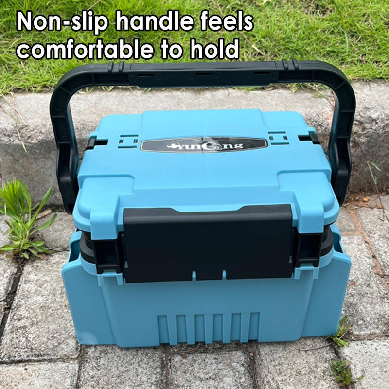 Load image into Gallery viewer, Multifunctional Fishing Tackle Box Portable Gear Storage Case Organizer Tool Box - Blue
