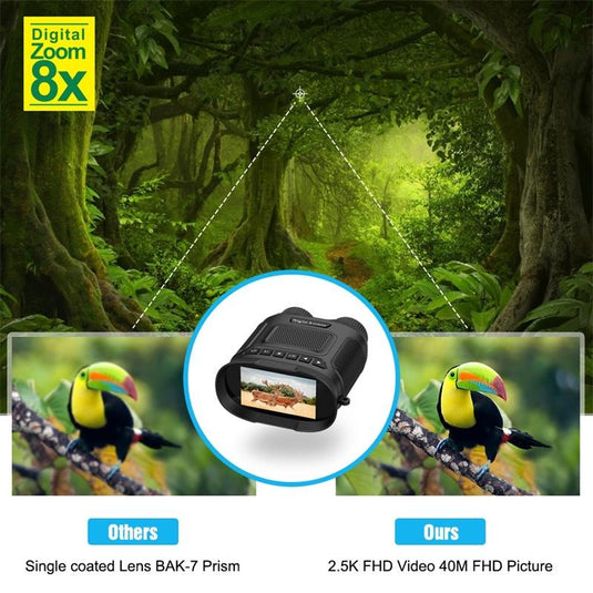 3 Digital Night Vision Binoculars with 3 Ips Screen - Green
