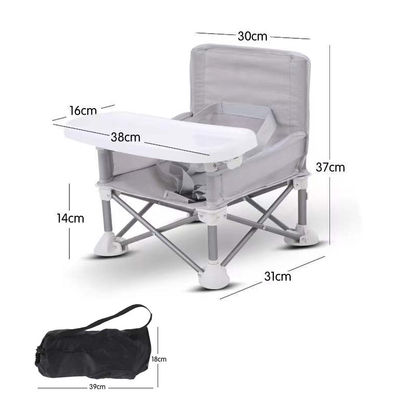 Load image into Gallery viewer, Vibe Geeks Foldable Camping and Dining Chair Outdoor Booster Seat for Toddlers - Khaki
