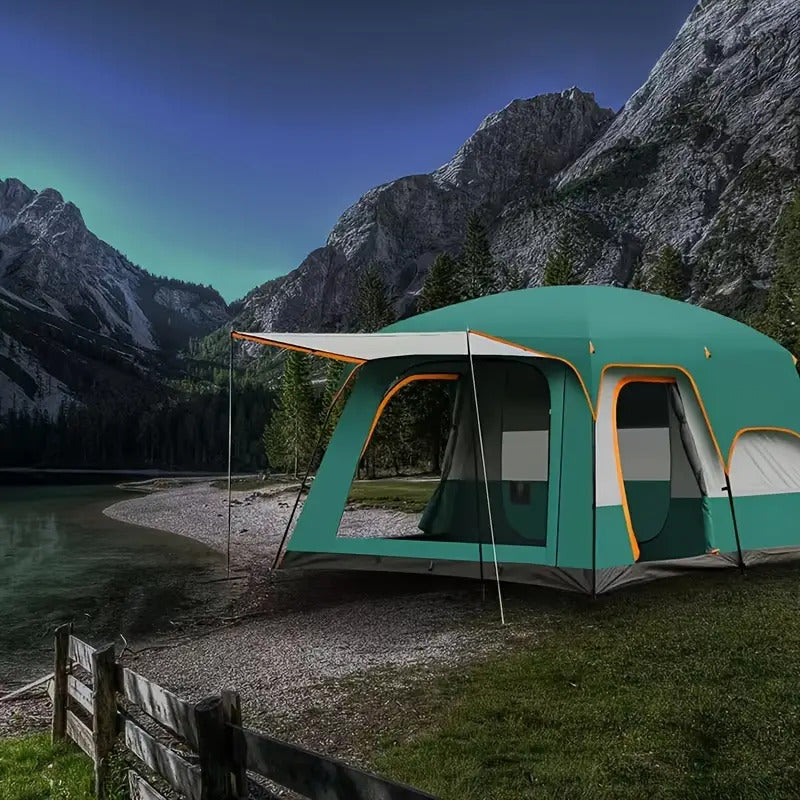 Load image into Gallery viewer, Tasman 3-5 Person Tent Camping Hiking Festival Pop Up Sleeping - Green
