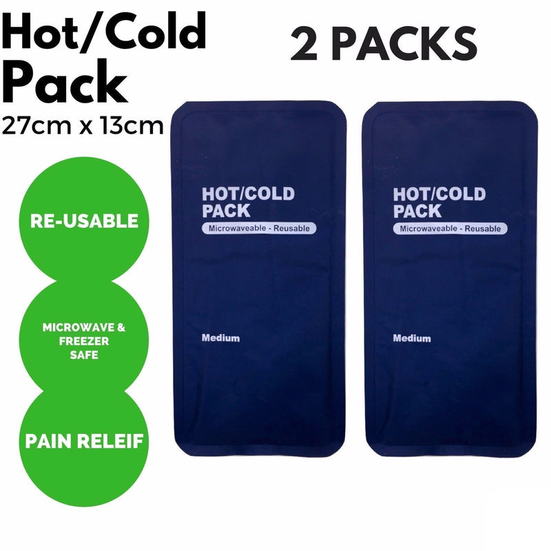 Load image into Gallery viewer, 2x HOT COLD PACK First Aid Reusable Ice Heat Gel Packs Microwaveable Relief
