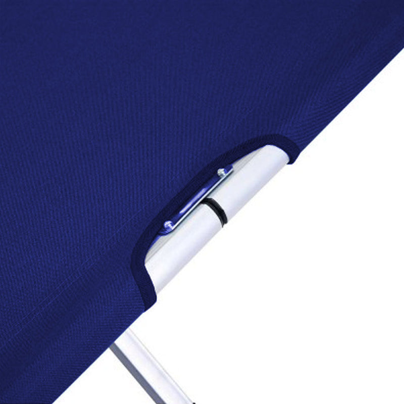 Load image into Gallery viewer, Camping Bed Folding Stretcher Light Weight w/ Carry Bag Camp Portable - blue
