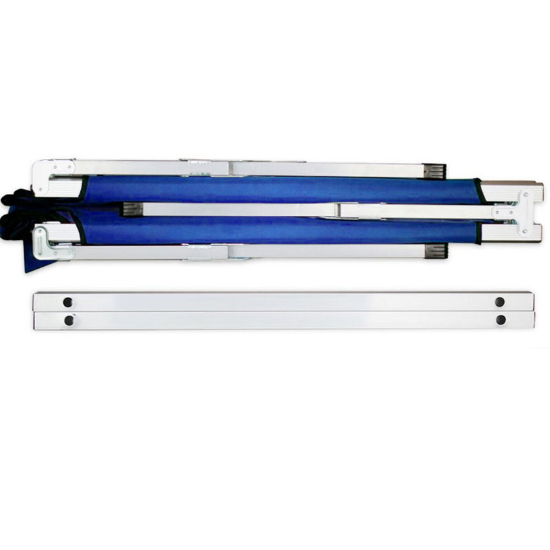 Load image into Gallery viewer, Camping Bed Folding Stretcher Light Weight w/ Carry Bag Camp Portable - blue
