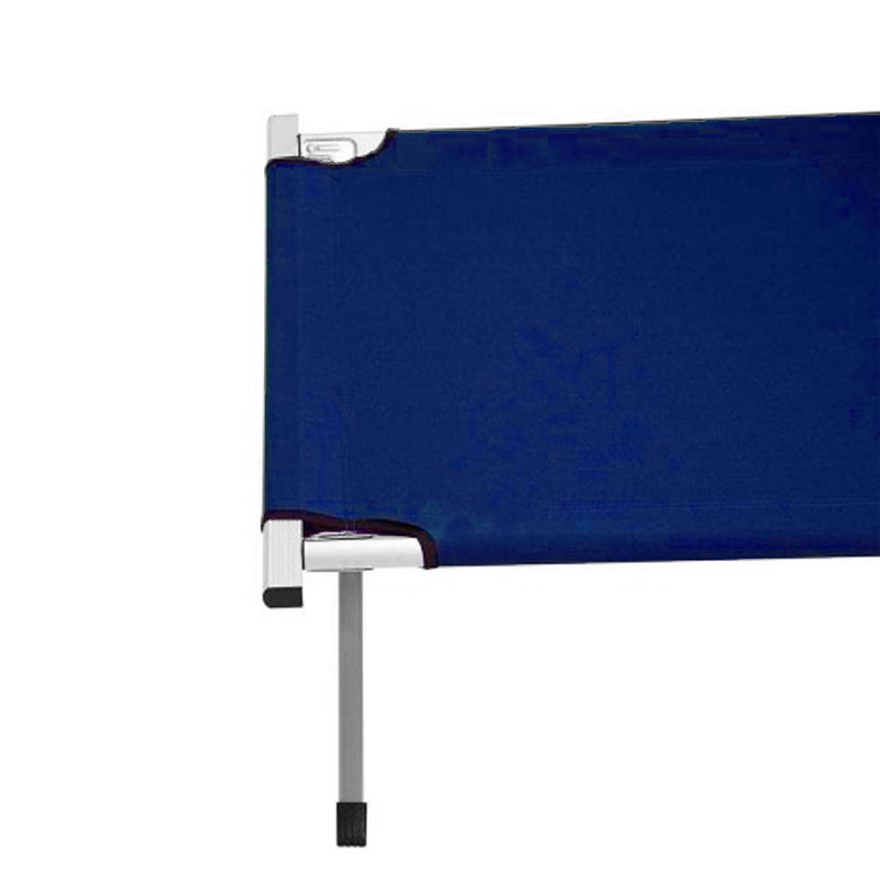 Load image into Gallery viewer, Camping Bed Folding Stretcher Light Weight w/ Carry Bag Camp Portable - blue
