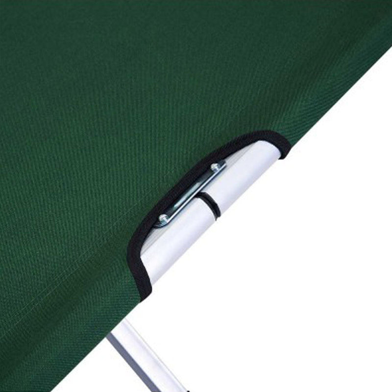 Load image into Gallery viewer, Camping Bed Folding Stretcher Light Weight w/ Carry Bag Camp Portable - green
