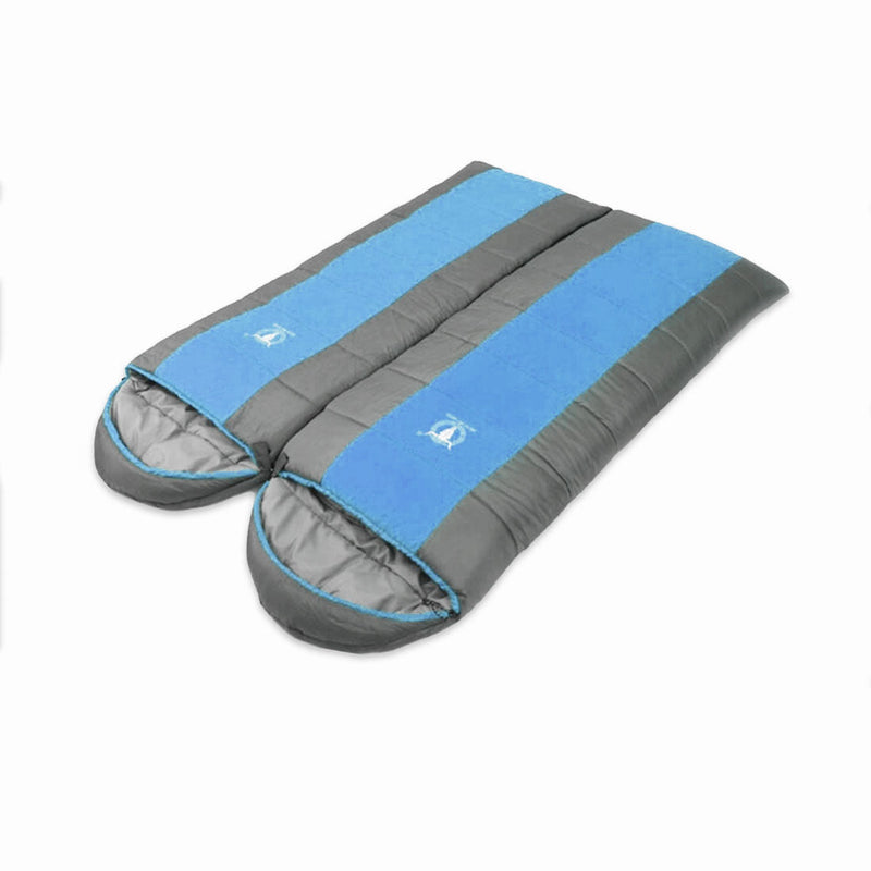 Load image into Gallery viewer, Double Camping Envelope Twin Sleeping Bag Thermal Tent Hiking Winter -15C - blue
