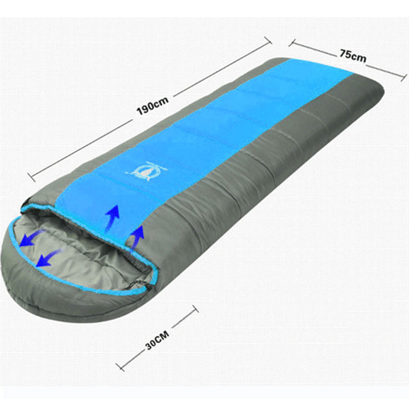 Load image into Gallery viewer, Double Camping Envelope Twin Sleeping Bag Thermal Tent Hiking Winter -15C - blue
