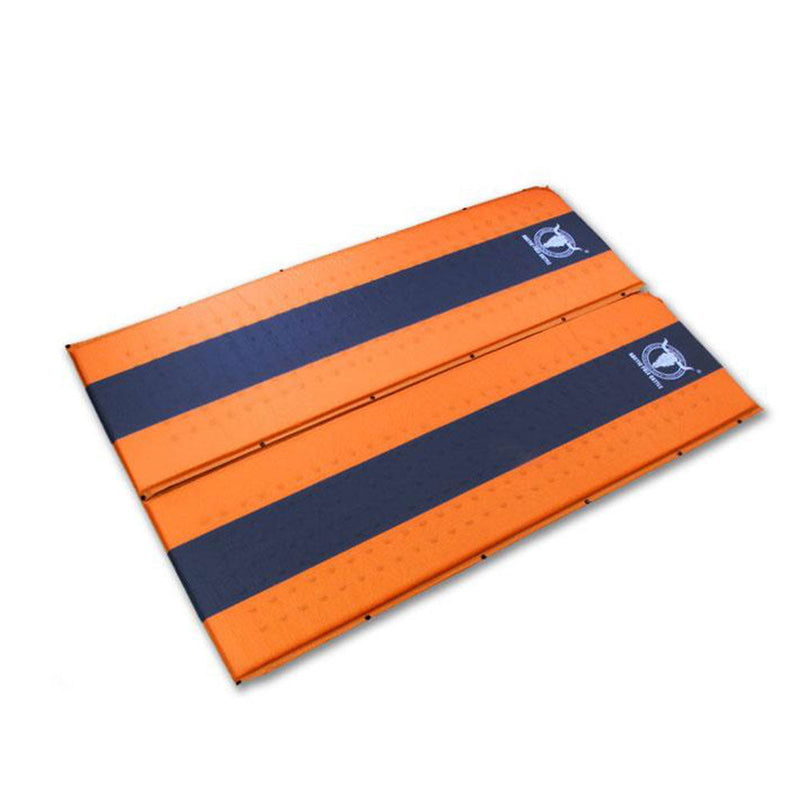 Load image into Gallery viewer, Double Self Inflating Mattress Sleeping Mat Air Bed Camping Camp Hiking Joinable - orange
